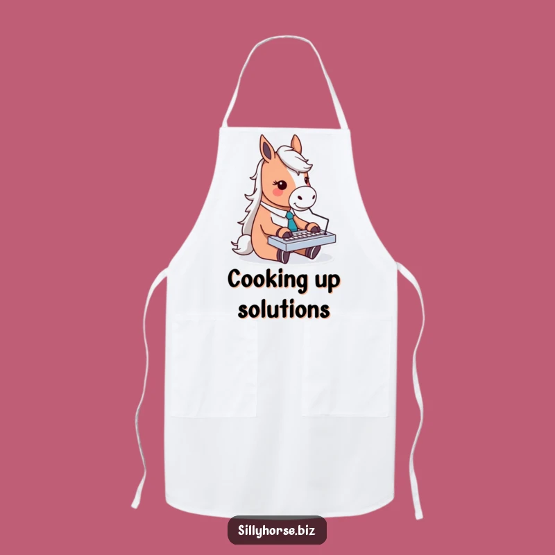 Funny Horse Chef Apron: Hilarious Horse Typing Apron for Kitchen Humor