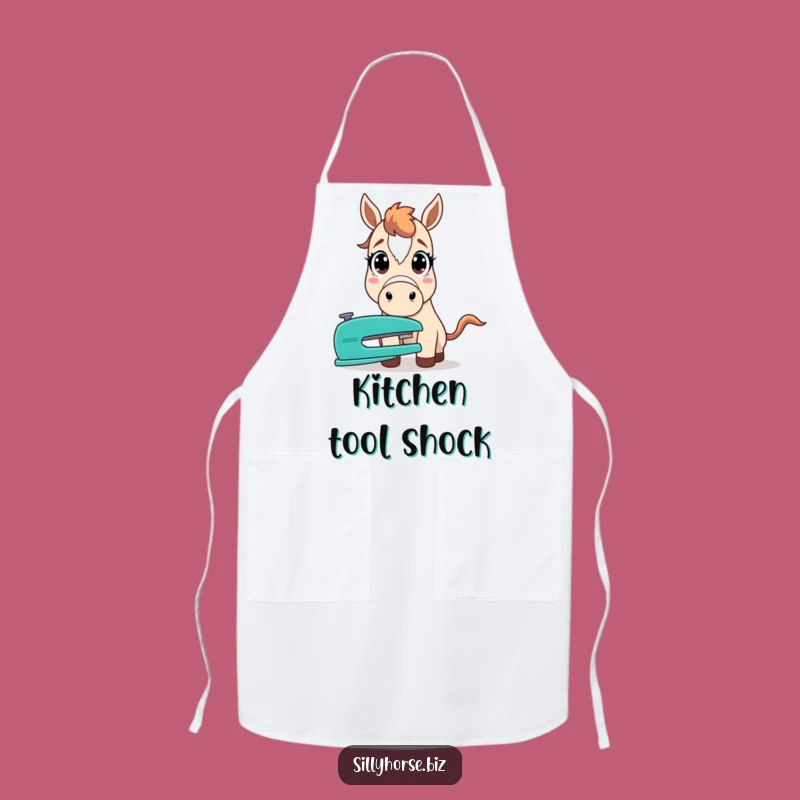 Funny Surprised Horse Apron - Hilarious Kitchen Accessory