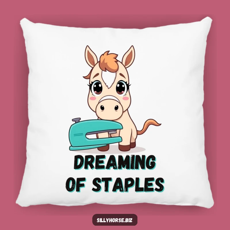 Funny Surprised Horse Pillow - Comfy and Hilarious Office Decor