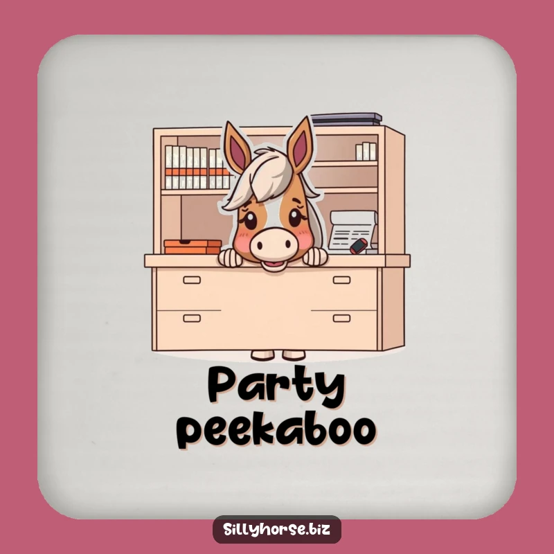 Funny Horse Surprise Coaster: Hilarious Desk Protector for Your Drink