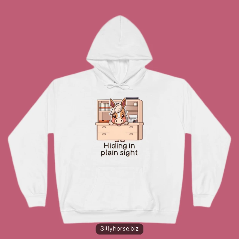 Funny Horse Sneaky Hoodie: Cozy & Hilarious Horse Desk Surprise Gift