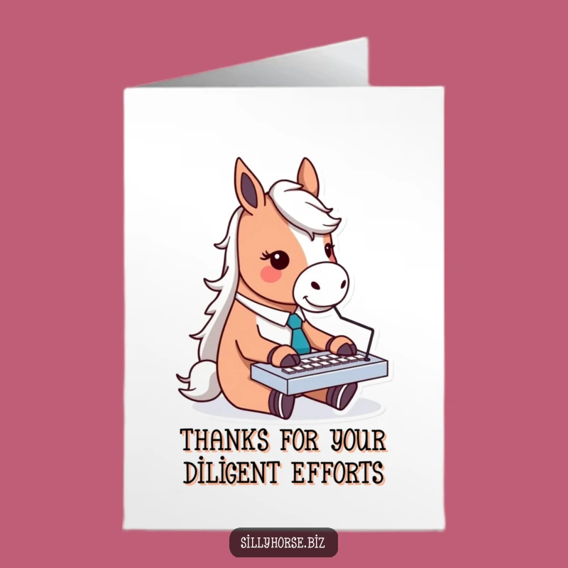 Free Printable Thank You Card: Hard-Working Horse Digital Download Gift