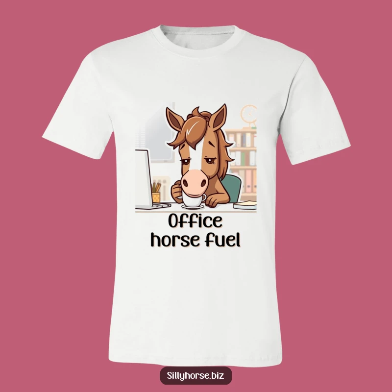 Funny Determined Horse T-Shirt: Sip Your Way to Success, Hilarious Funny Gift