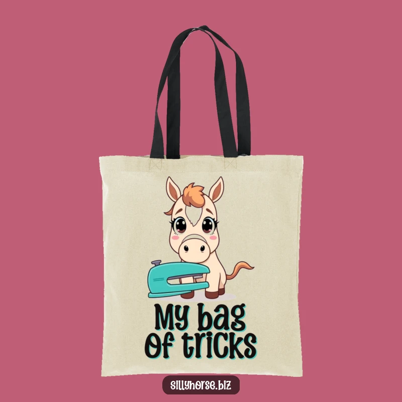 Funny Surprised Horse Tote Bag - Hilarious Carry-All for Office Antics